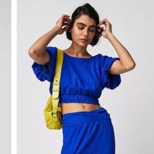 Free People Tovah Crop Top Blouse